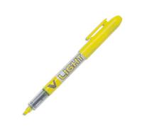 PILOT Surligneur de poche pointe biseautée encre liquide coloris Jaune V-LIGHT
