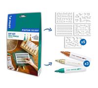 Pilot SW-PT-M-D3S 4161D3S Kreativmarkerset Pintor DIY Fashion Schablonen - 8-tlg.