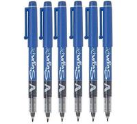 Pilot SW-VSP V Sign Lot de 6 stylos à encre liquide et pointe moyenne 2 mm, 0,6 mm à l’extrémité, Bleu
