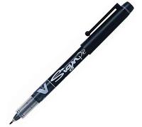 Pilot SW-VSP V Sign Pen Lot de 3 stylos à encre liquide et pointe moyenne 2 mm Largeur de ligne 0,6 mm Noir