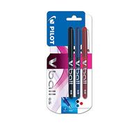 Pilot V-ball 05 Blister de 3 Stylos à bille roulante à encre liquide Pointe Fine Assortis