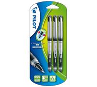 Pilot V-Ball Grip 07 Blister de 3 Rollers Encre Liquide Pointe Moyenne Noir