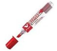 Pilot Pen Marqueur V-Board Master pour tableau blanc Lot de 10 Pointe biseautée moyenne Rouge