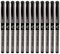 Pilot V Fineliner Liquid Ink 1.2 mm Tip - Black Box of 12