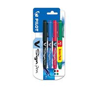 Pilot V-sign pen x 3 + 1 (NBR+V) Stylo-feutre Noir/Bleu/Rouge/Vert