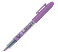 Pilot V Stylo surligneur à pointe biseautée en fibre d'encre liquide pur clair Violet