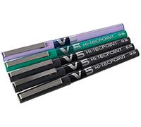 Pilot V5 0.5 mm Liquid Ink Rollerball Pen - Assorted (Pack of 5)