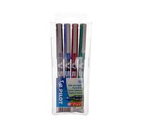 Pilot Hi-Tecpoint V5 - Stylo roller pointe fine 0,5 mm - Pochettes de 4 couleurs d'encre assorties