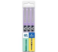 Pilot V5 Hi-Tecpoint Lot de 3 stylos roller à pointe fine de 0,5 mm Violet