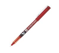 Pilot Hi-Tecpoint V5 - Stylo roller pointe fine 0,5 mm - Rouge
