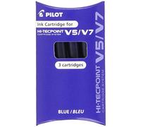 Pilot Hi-Tecpoint V5/V7 - Recharge pour roller - Encre bleue - Lot de 3