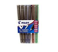 Pilot V7 Stylo roller Assortiment de couleurs Pochette de 6 (Import Royaume Uni)