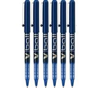 Pilot VB5 Bleu V Ball Fin Style À Bille Stylos Pointe En Métal 0.5mm pointe 0.3mm Ligne Encre Liquide (Lot De 6) BL-VB5