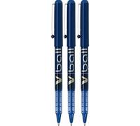Pilot VB5 V Ball Lot de 3 stylos roller à encre liquide Pointe métal fine 0,5 mm Ligne 0,3 mm