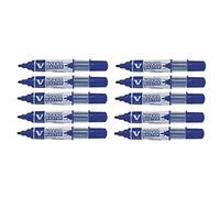 Pilot Vboard Master Lot de 10 Marqueur effaçable à sec - Pointe ogive/fine Bleu