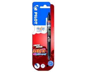 PILOT x NARUTO - 1 FriXion Ball Clicker- Stylo effaçable et rétractable-Édition limitée Naruto Shipudden - Stylo roller rechargeable - Noir - Pointe moyenne