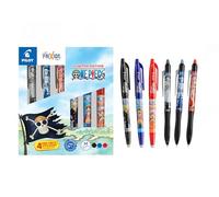 Pilot – Stylo roller FriXion – Coffret 6 One Piece Éd. limitée – Pointe moyenne – Noir/Bleu/Rouge