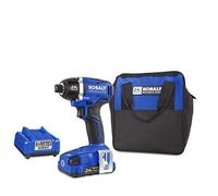 Pilote à percussion Kobalt 24-Volt Max sans balai à vitesse variable, sans fil, avec une batterie haute capacité de 24 V (Li-ion), collier de 6,35 mm et étui souple