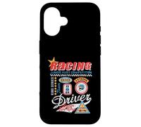 Pilote de compétition de Karting Vintage Racing Junior Coque pour iPhone 16