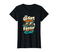 Pilote de Course de Karting de Dessin animé Mon Kart va Plus Vite Que T-Shirt Graphique avec Valeur