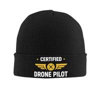 Pilote de Drone certifié, Casquette tricotée, Bonnet Hip-hop, Bonnet, tuques d’extérieur Automne-Hiver, Bonnets d’extérieur pour Hommes, Femmes, Adultes