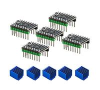 Pilote de Moteur Pas à Pas TMC2209 avec Dissipateur de Chaleur, 5 pièces Module Demoteur Pas a Pas Ultra-Silencieuse, 2,5Amax, Prise en du Mode UART, pour Carte Mère D'imprimante 3D Machine-Outil CNC