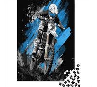 Pilote de Motocross Cadeau Unique Décoration Intérieure Sports d'action Jeu ÉduChatif Challenge Toy Adultes & Enfants des 14 Ans 70x50cm/1000pcs