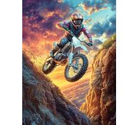 Pilote de motocross sur un sentier de montagne 1000 Pieces Casse-tête Pour Ado En Carton Haute Qualité Faune sauvage et animaux de compagnie Facile Débutant Activité Familiale Soirée Entre Amis Cadeau