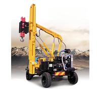 Pilote de poteau hydraulique pour garde-corps - Machine de conduite vibrante robuste pour routes de montagne et projets de terrain accidenté