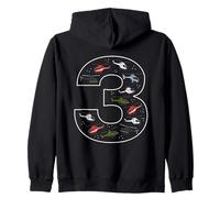 Pilote d'hélicoptère 3e Anniversaire 3 Ans pour garçons et Filles Sweat à Capuche