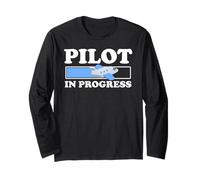 Pilote en Cours Apprenti Avion Humour Manche Longue
