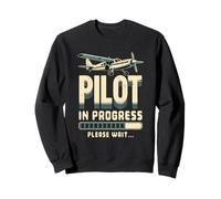 Pilote en Cours, Veuillez Patienter ! Airline Aviation Aircraft Love Sweatshirt
