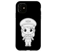 Pilote fille style dessin animé leçons de vol Coque pour iPhone 11