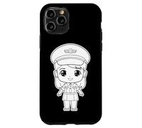 Pilote fille style dessin animé leçons de vol Coque pour iPhone 11 Pro