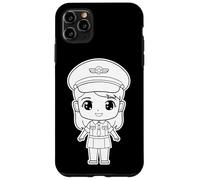 Pilote fille style dessin animé leçons de vol Coque pour iPhone 11 Pro Max
