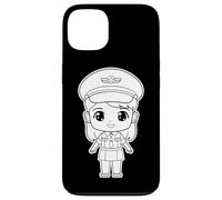 Pilote fille style dessin animé leçons de vol Coque pour iPhone 13