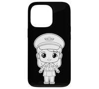 Pilote fille style dessin animé leçons de vol Coque pour iPhone 13 Pro