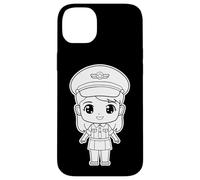 Pilote fille style dessin animé leçons de vol Coque pour iPhone 14 Plus