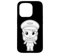 Pilote fille style dessin animé leçons de vol Coque pour iPhone 15 Pro