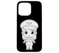 Pilote fille style dessin animé leçons de vol Coque pour iPhone 15 Pro Max