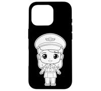 Pilote fille style dessin animé leçons de vol Coque pour iPhone 16 Pro