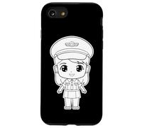 Pilote fille style dessin animé leçons de vol Coque pour iPhone SE (2020) / 7 / 8