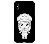 Pilote fille style dessin animé leçons de vol Coque pour iPhone XS Max
