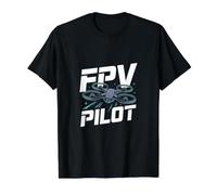 Pilote FPV, Drone de Course, quadricoptère RC Freestyle T-Shirt Graphique avec Valeur, Homme, Noir, M