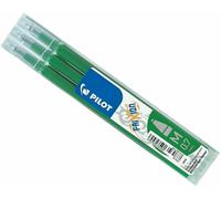 Pilot Recharge pour stylo roller encre gel effaçable FriXion Ball et FriXion Clicker pointe moyenne 0,7 mm vert - Pochette de 3