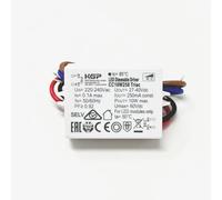 Pilote LED à intensité variable CC10W250 Triac 250 mA 10 W 50/60 Hz 40 Vdc Transformateur électronique avec câble à intensité variable Blanc