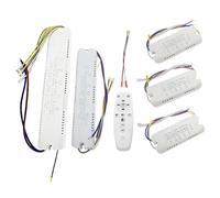 Pilote LED Intelligent avec télécommande AC220V 2.4G, 1 pièce, 8-24W 25-40W 37-60W X2 X4 X6 220mA, gradation de couleur variable(3Pin-(37-60W) x4)