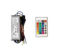 Pilote LED RGB 10 W, 20 W, 30 W, 50 W, 100 W, étanche IP67, adaptateur secteur, transformateur, télécommande infrarouge, AC85-265 V(50 Watt)