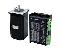 Pilote pas à pas hybride TB6600 / DM542 / DM556 avec moteur pas à pas NEMA23 57 x 112 mm 4 fils 3 A 3 N.m 112 mm 12 mm 23 pour CNC (arbre simple, avec pilote TB6600)