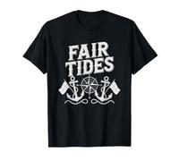Pilote Portuaire Bonnes Marees Ancre Maritime De Port T-Shirt